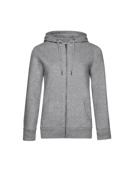 Sweat femme personnalisable à capuche zip en coton 280g "LUNGY" | SIP19