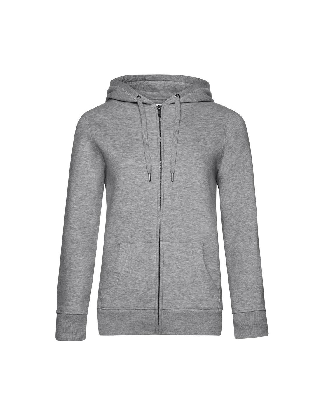 Sweat femme personnalisable à capuche zip en coton 280g "LUNGY" | SIP19