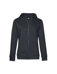 Sweat femme personnalisable à capuche zip en coton 280g "LUNGY" | SIP19