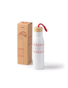 Gourde personnalisable en acier inoxydable et bambou "MELOW" | SIP19