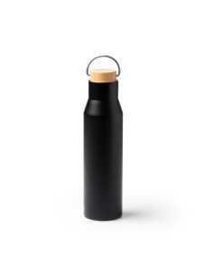 Gourde isotherme personnalisée en acier inox et bambou "MEYER" |SIP19