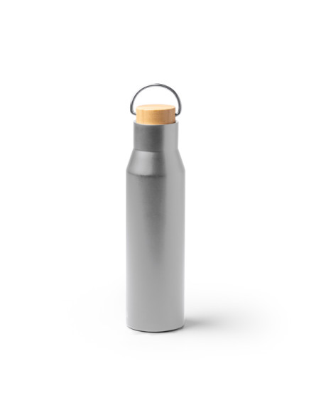 Gourde isotherme personnalisée en acier inox et bambou "MEYER" |SIP19
