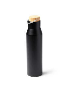 Gourde isotherme personnalisée en acier inox et bambou "MEYER" |SIP19