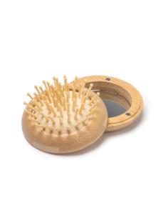 Brosse à cheveux rétractable personnalisée en bambou "SELDON" | SIP19