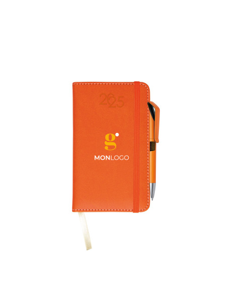 PACK AGENDA HEBDOMADAIRE 2025 + STYLO PERSONNALISÉS EN QUADRI