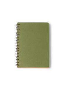 Carnet promotionnel à spirale A5 en carton recyclé "NUSAX" | SIP19