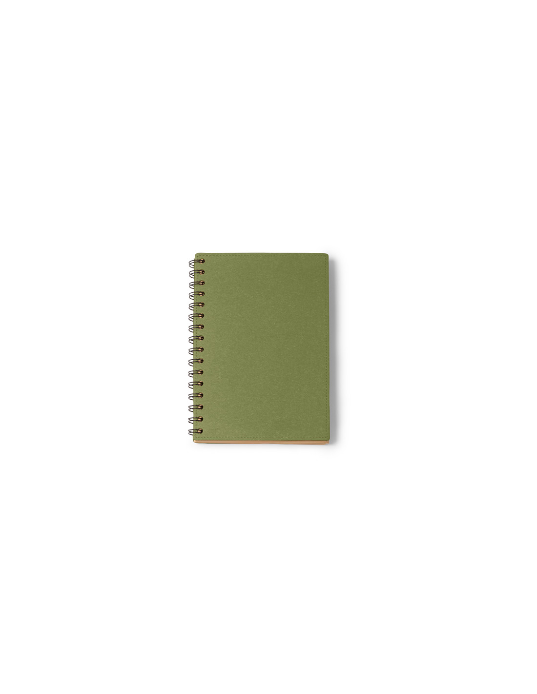 Carnet promotionnel à spirale A5 en carton recyclé "NUSAX" | SIP19