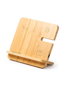 Support chargeur sans fil personnalisé 3-en-1 en bambou "KROSY" | SIP19