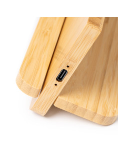 Support chargeur sans fil personnalisé 3-en-1 en bambou "KROSY" | SIP19