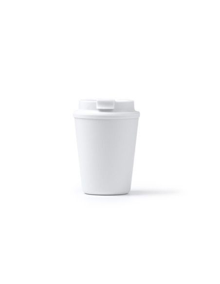 Mug personnalisé avec couvercle en PP  "OKLAN" | SIP19