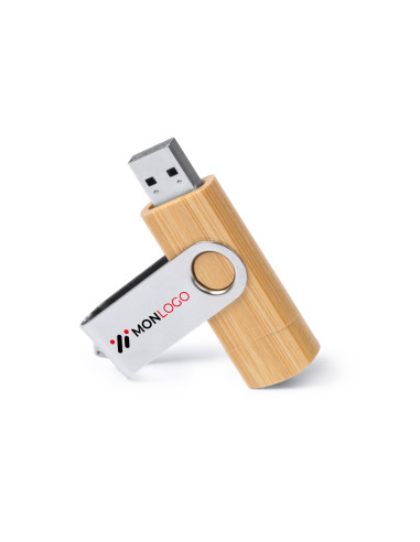 CLÉ USB/TYPE-C PERSONNALISÉE EN BAMBOU 32GB "GATLIN"
