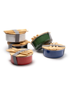 Lunch box publicitaire en céramique et bambou "EVELIN" | SIP19