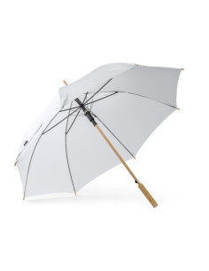 Parapluie coupe-vent promotionnel en bambou et RPET "VARME"| SIP19