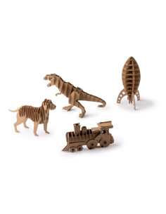 Puzzle 3D publicitaire en carton kraft "FISAC" | SIP19