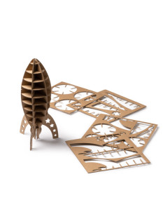 Puzzle 3D publicitaire en carton kraft "FISAC" | SIP19
