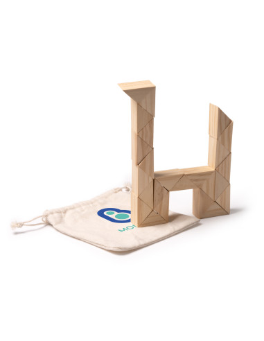 PUZZLE EN BOIS AVEC POCHETTE COTON PERSONNALISABLE "NOKIT"