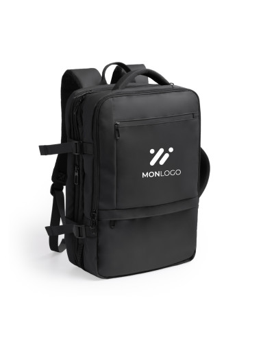 SAC À DOS DE VOYAGE EXTENSIBLE EN SIMILICUIR 40L "RAYAN"