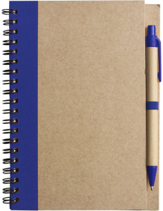 CARNET A5 ET STYLO RECYCLÉS "NINO" - Carnets personnalisés - SIP19