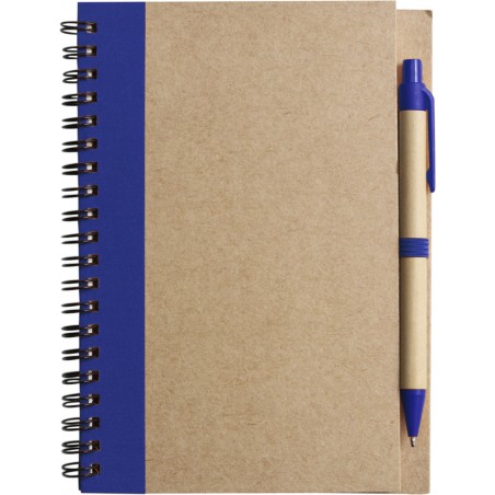 CARNET A5 ET STYLO RECYCLÉS "NINO" - Carnets personnalisés - SIP19