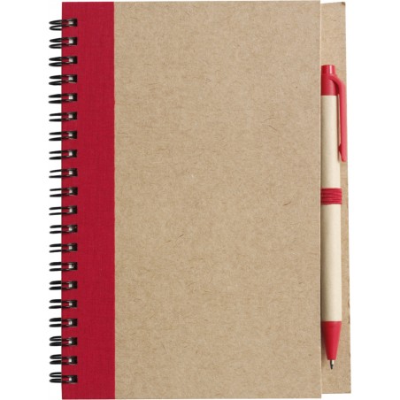 CARNET A5 ET STYLO RECYCLÉS "NINO" - Carnets personnalisés - SIP19