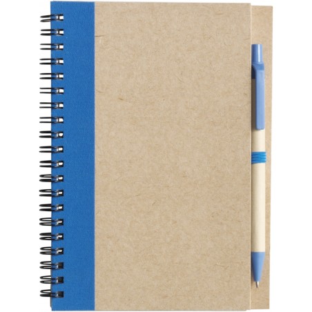 CARNET A5 ET STYLO RECYCLÉS "NINO" - Carnets personnalisés - SIP19