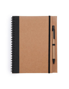 Cahier A5 personnalisable en carton recyclé et stylo "ALANI" | SIP19