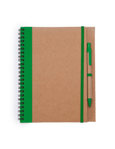 Cahier A5 personnalisable en carton recyclé et stylo "ALANI" | SIP19