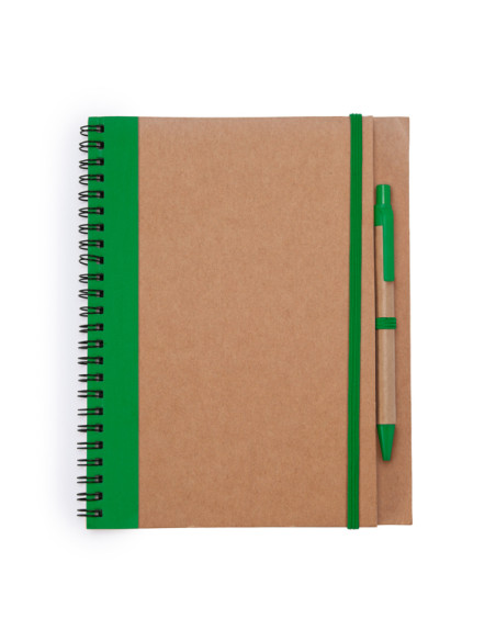 Cahier A5 personnalisable en carton recyclé et stylo "ALANI" | SIP19