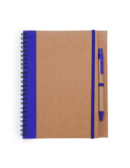 Cahier A5 personnalisable en carton recyclé et stylo "ALANI" | SIP19