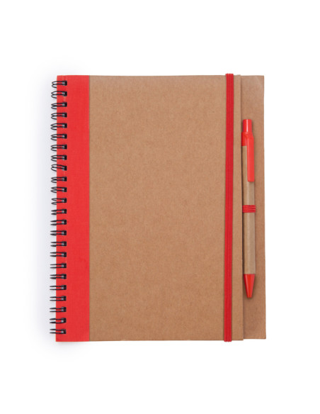 Cahier A5 personnalisable en carton recyclé et stylo "ALANI" | SIP19