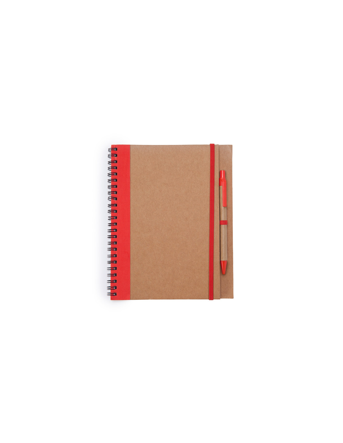 Cahier A5 personnalisable en carton recyclé et stylo "ALANI" | SIP19