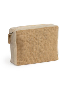 Trousse de toilette personnalisée coton et jute "VERA" | SIP19