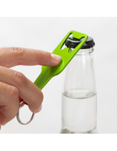 Porte-clés décapsuleur personnalisable en aluminium "STOUT" | SIP19