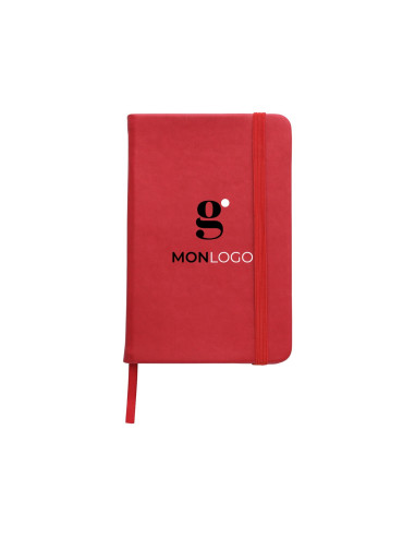CARNET A6 LIGNÉ 96 FEUILLES PERSONNALISÉ EN SIMILICUIR "FLIN"