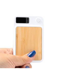 Powerbank publicitaire en bambou et abs recyclé 5000 mAh "GUNDER" | SIP19