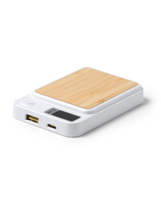 Powerbank publicitaire en bambou et abs recyclé 5000 mAh "GUNDER" | SIP19