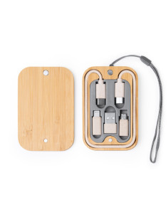Set chargeurs personnalisé en fibre de blé et bambou "BACU" | SIP19