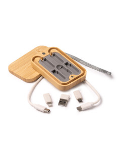 Set chargeurs personnalisé en fibre de blé et bambou "BACU" | SIP19