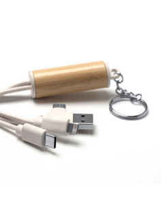 Porte-clés chargeur multicâble personnalisé "POMBO" | SIP19