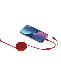 Chargeur multicâble personnalisable en aluminium recyclé "FREUD" | SIP19
