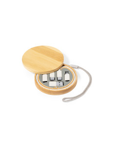 Set de câbles chargeur personnalisé en bambou "CHACONIX"| SIP19