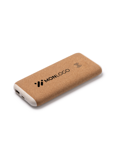 POWERBANK À PERSONNALISER EN LIÈGE ET BLÉ 10 000 MAH "ROTOX"