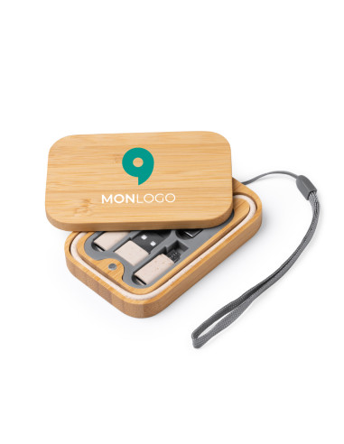 SET CHARGEURS PERSONNALISÉ EN FIBRE DE BLÉ ET BAMBOU "BACU"