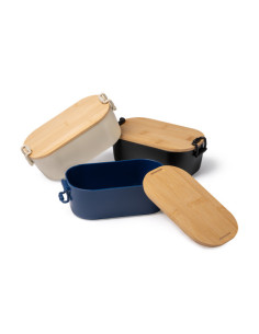 Lunch box personnalisée en PP et bambou 1L "BRIOX" | SIP19