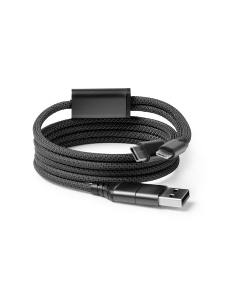 chargeur multicâble personnalisé USB & USB-C  "ELON" | SIP19