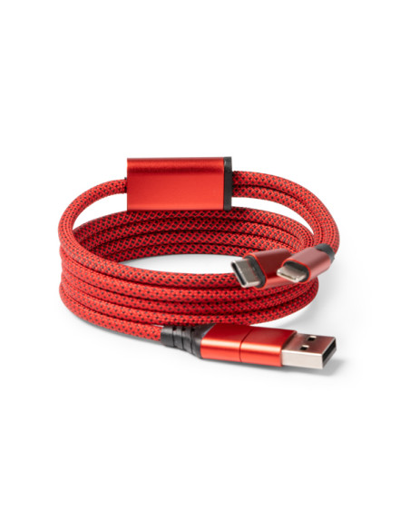 chargeur multicâble personnalisé USB & USB-C  "ELON" | SIP19