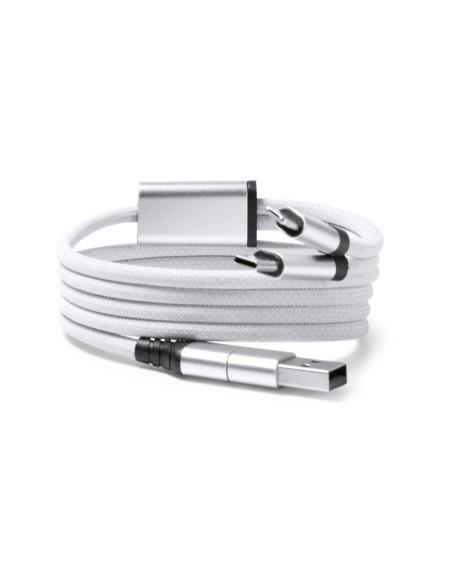 chargeur multicâble personnalisé USB & USB-C  "ELON" | SIP19