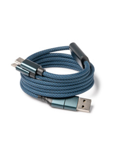 chargeur multicâble personnalisé USB & USB-C  "ELON" | SIP19