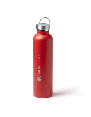 BOUTEILLE ISOTHERME PERSONNALISABLE EN ACIER INOX 1L "FRESKI"
