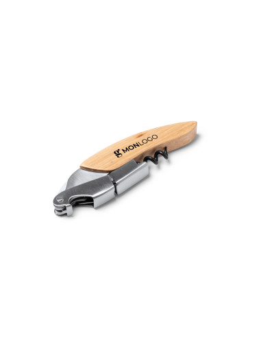 TIRE-BOUCHON PERSONNALISABLE EN INOX ET BAMBOU "VUREN"